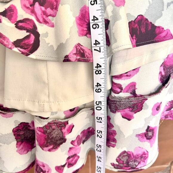 Banana Republic Purple Floral Sleeveless Maxi Ruffles NWOT Size 4 - Picture 15 of 15